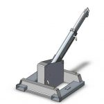 Stacionariai pritvirtintas prie vežimėlio montuojamas šakinis krautuvas